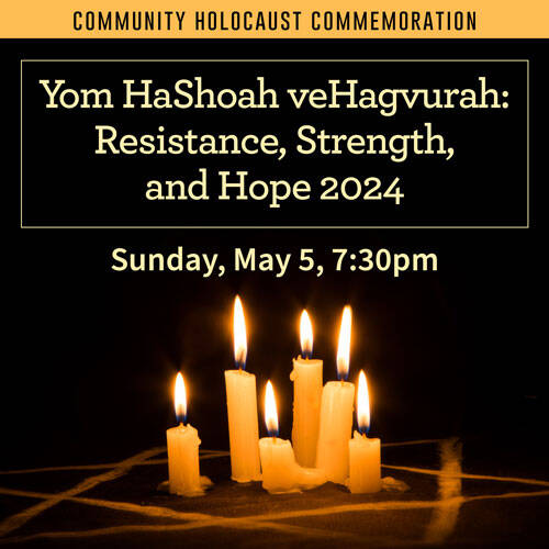 Banner Image for Community Yom Hashoah Holocaust Memorial Service—Temple Beth Abraham